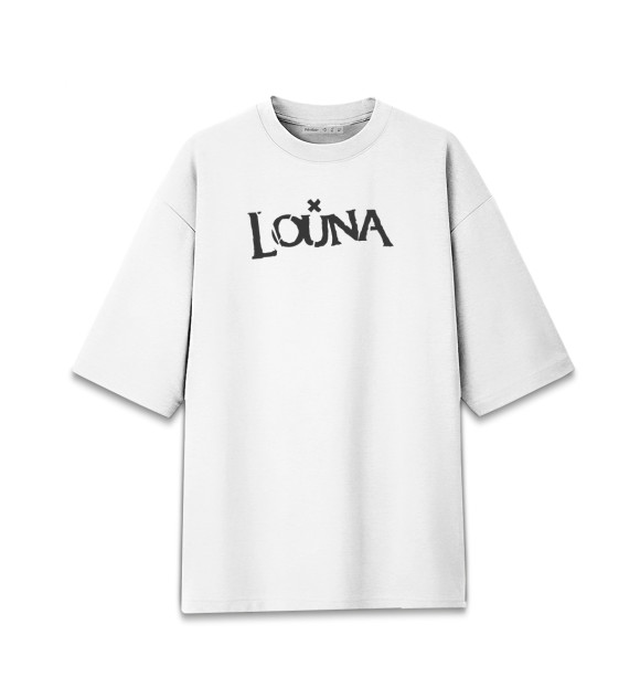 Мужская футболка оверсайз с изображением Louna цвета Белый