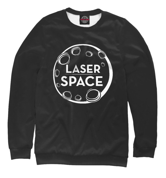 Мужской свитшот с изображением Laser Space цвета Белый