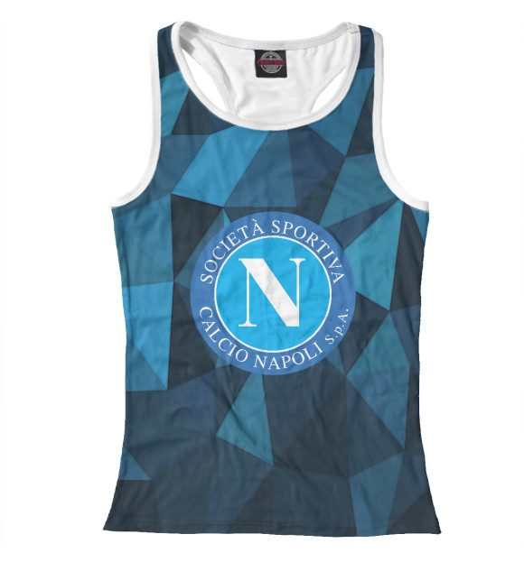 Женская майка-борцовка с изображением Napoli / Наполи цвета Белый