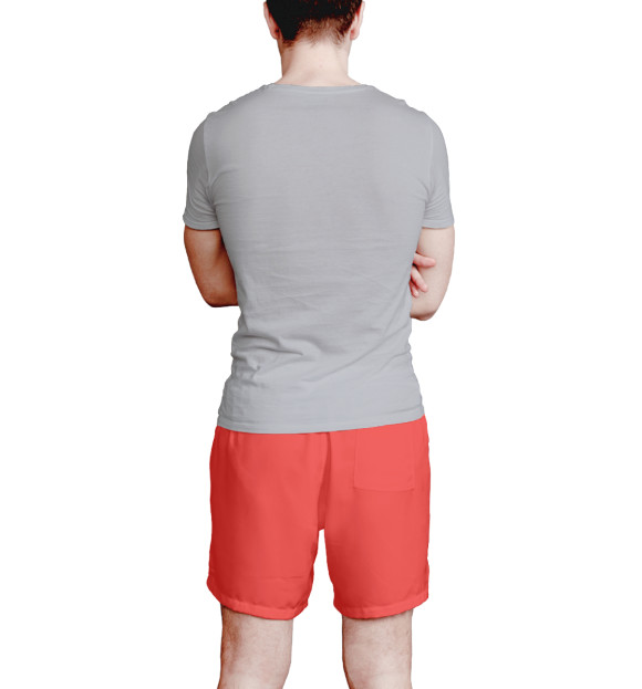 Мужские шорты с изображением Гостевая ЕВРО 2016 цвета Белый