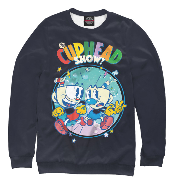 Свитшот для девочек с изображением Cuphead цвета Белый