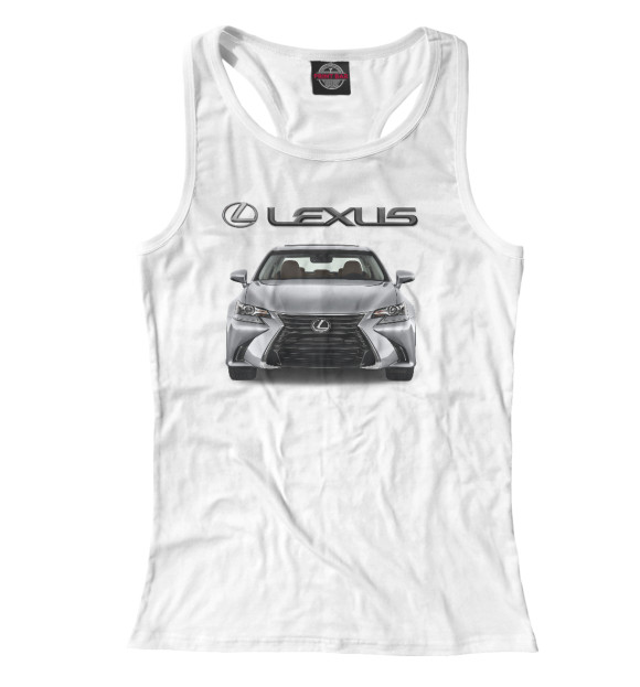Женская майка-борцовка с изображением Lexus цвета Белый