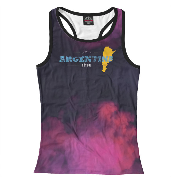 Женская майка-борцовка с изображением 2022 World Cup Argentina цвета Белый