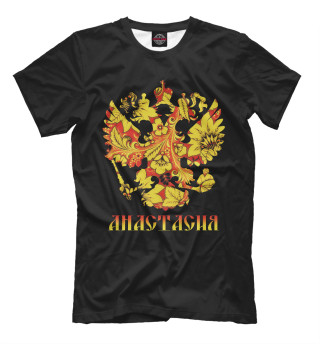 Мужская футболка Орел в стиле хохломы – Анастасия