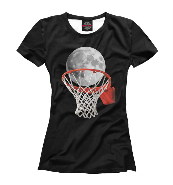 Футболка для девочек с изображением Planet Basketball цвета Белый