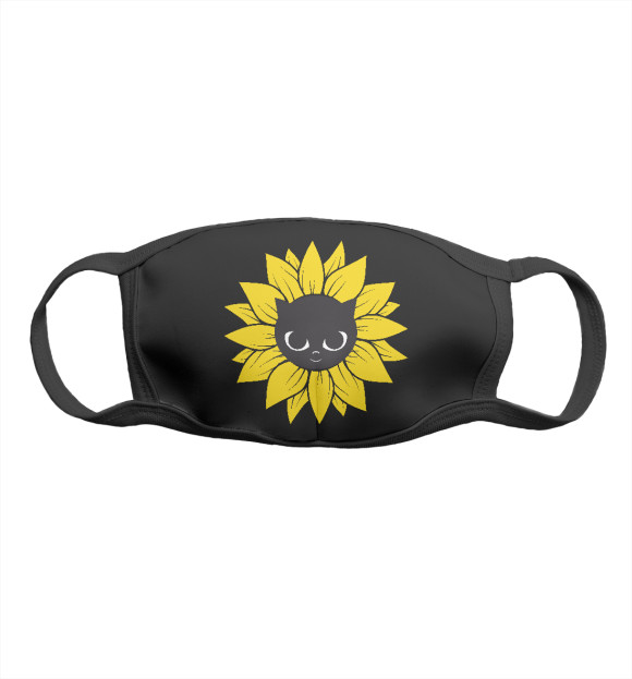 Маска тканевая с изображением Sunny Cat цвета Белый