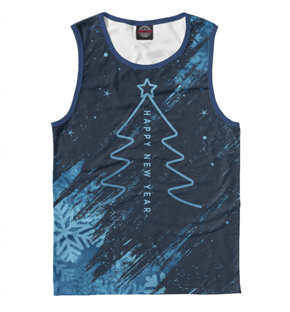 Майка для мальчика с изображением Happy New Year цвета Белый