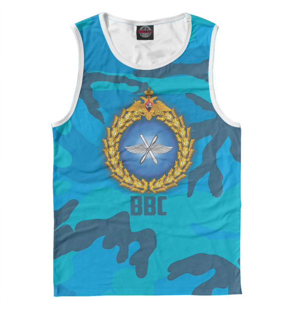 Мужская майка с изображением Военно Воздушные Силы цвета Белый