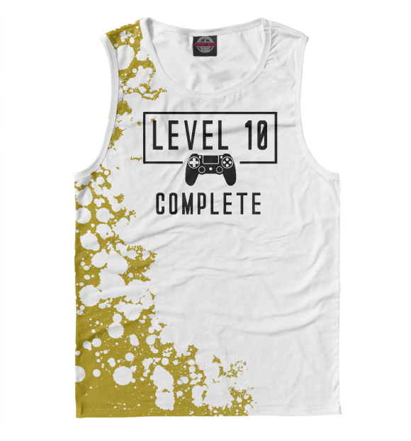 Майка для мальчика с изображением Level 10 Complete цвета Белый