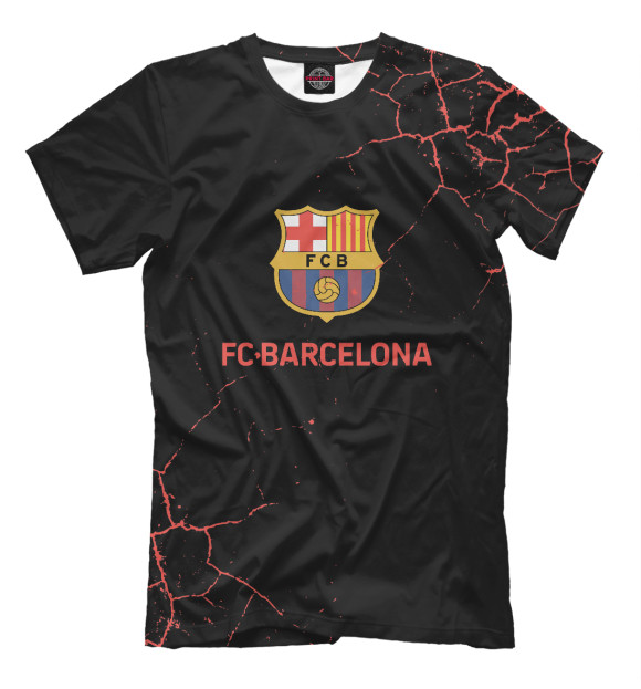 Мужская футболка с изображением Barcelona цвета Белый