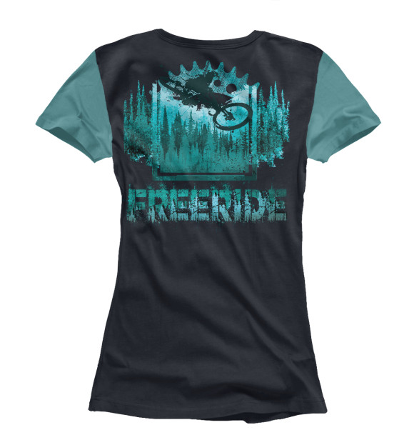 Женская футболка с изображением Freeride цвета Белый