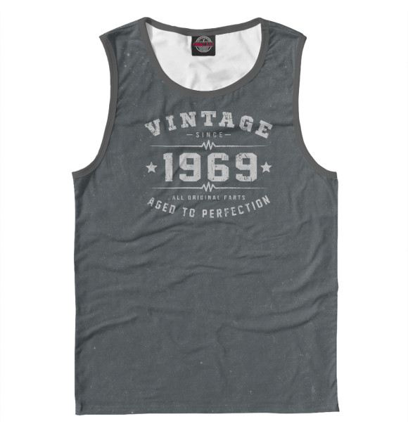 Майка для мальчика с изображением Vintage 1969 цвета Белый