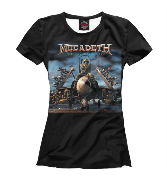 Женская футболка с изображением Megadeth цвета Белый