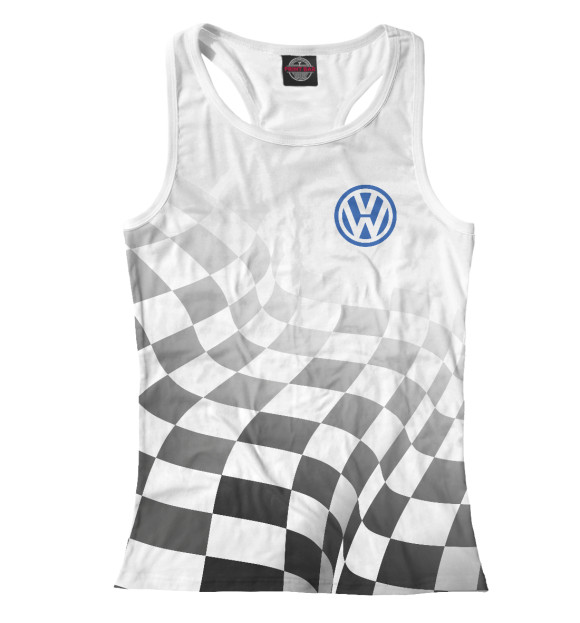 Женская майка-борцовка с изображением ФОЛЬКСВАГЕН, VOLKSWAGEN цвета Белый