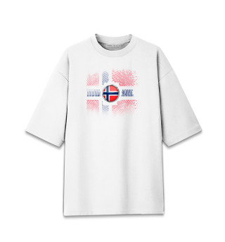 Футболка для мальчиков оверсайз Флаг Норвегии