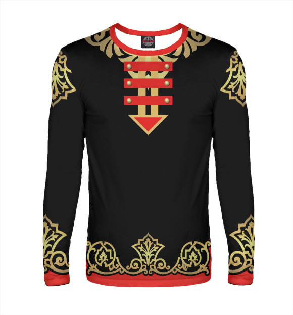 Мужской лонгслив с изображением Добрыня Никитич цвета Белый