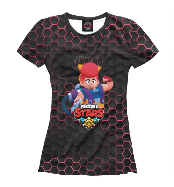 Футболка для девочек с изображением Пэм. Brawl Stars цвета Белый