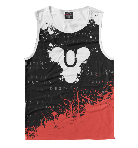 Мужская майка с изображением Destiny цвета Белый