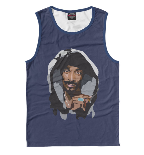 Майка для мальчика с изображением Snoop Dogg цвета Белый