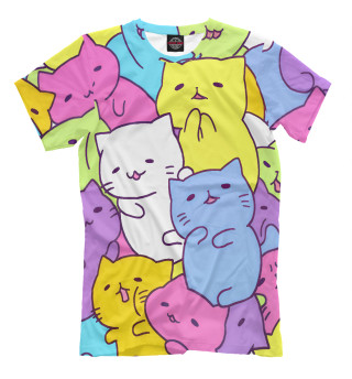 Мужская футболка Милые котики
