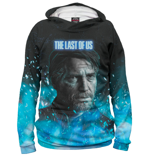 Мужское худи с изображением Джоэл The Last of Us цвета Белый