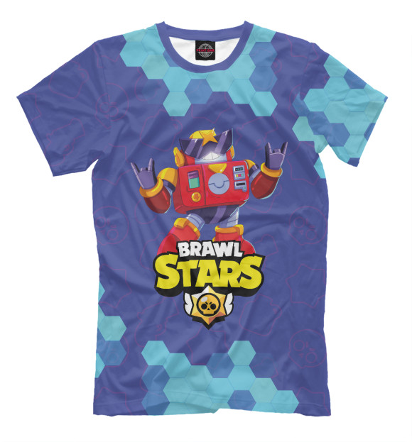 Мужская футболка с изображением Brawl Stars Surge (Бравл Старс) цвета Белый