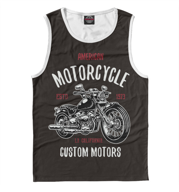 Майка для мальчика с притом Мото классика цвета Белый Майка для мальчика с изображением Мото классика цвета Белый