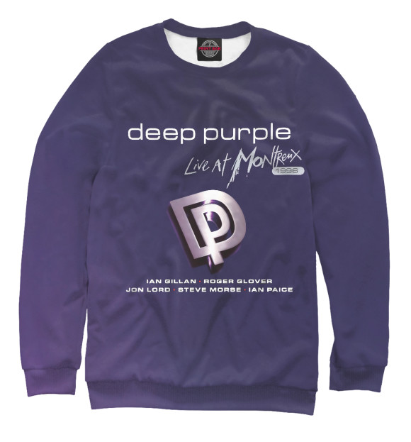 Свитшот для девочек с изображением Deep Purple цвета Белый