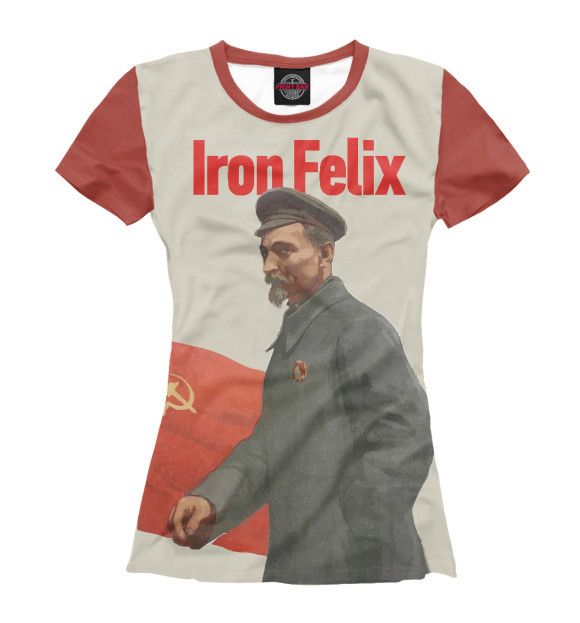 Женская футболка с изображением Железный Феликс цвета Белый