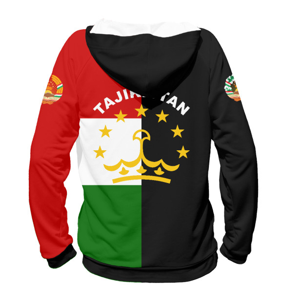 Женское худи с изображением Tajikistan цвета Белый