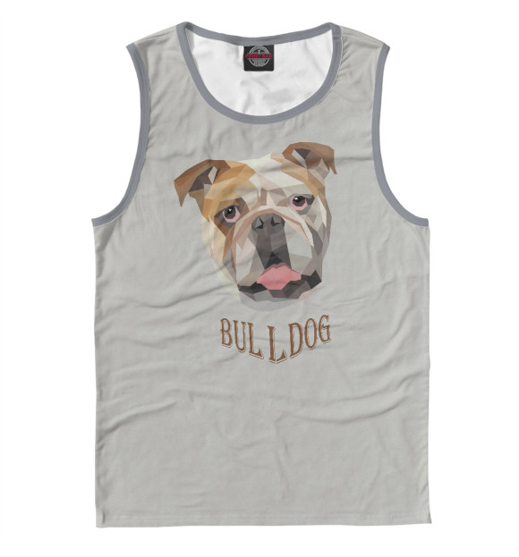 Майка для мальчика с изображением Британский бульдог цвета Белый
