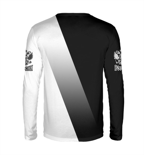 Мужской лонгслив с изображением Russia team цвета Белый
