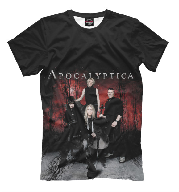 Мужская футболка с изображением Apocalyptica цвета Белый