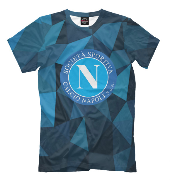 Мужская футболка с изображением Napoli / Наполи цвета Белый