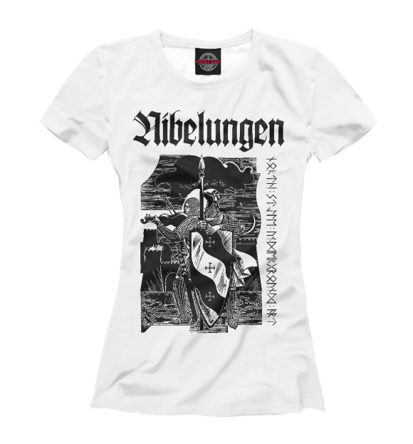 Женская футболка с изображением Nibelungen цвета Белый