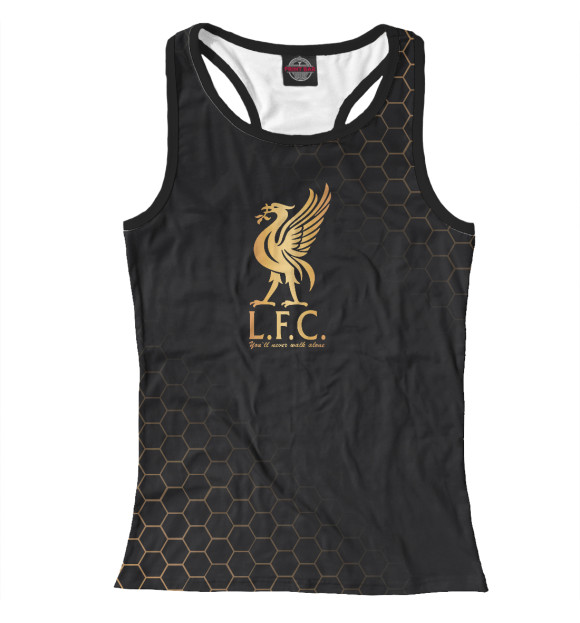 Женская майка-борцовка с изображением Liverpool цвета Белый