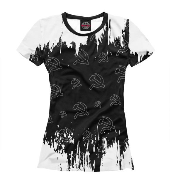 Футболка для девочек с изображением СССР / USSR цвета Белый