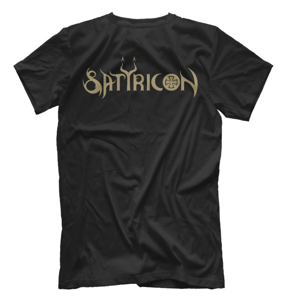 Мужская футболка с изображением Satyricon цвета Белый