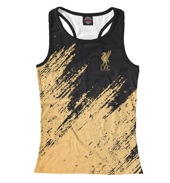 Женская майка-борцовка с изображением Liverpool цвета Белый