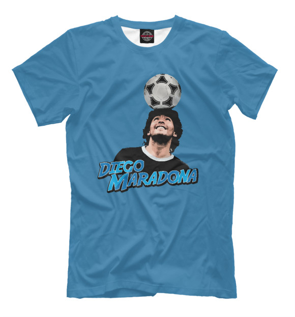 Футболка для мальчиков с изображением Diego Maradona цвета Белый
