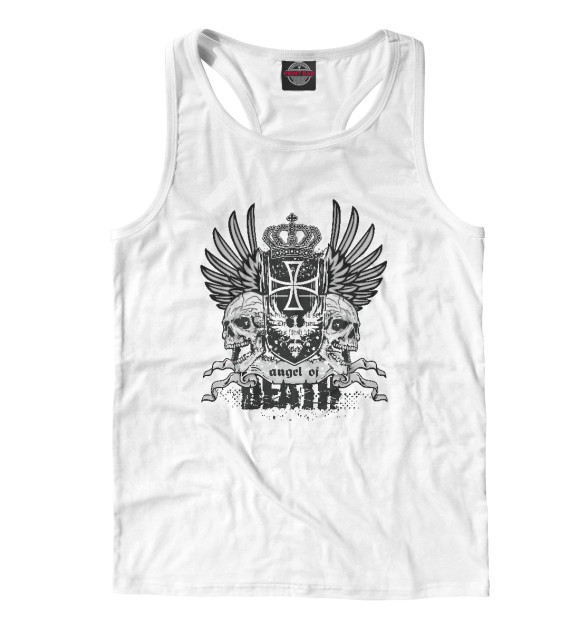Мужская майка-борцовка с изображением Ангел смерти цвета Белый