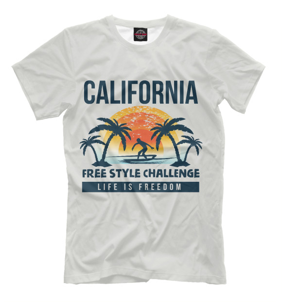 Футболка для мальчиков с изображением California цвета Белый