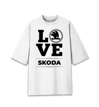 Женская футболка оверсайз Skoda Love Classic