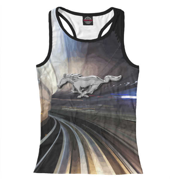 Женская майка-борцовка с изображением Поворот цвета Белый