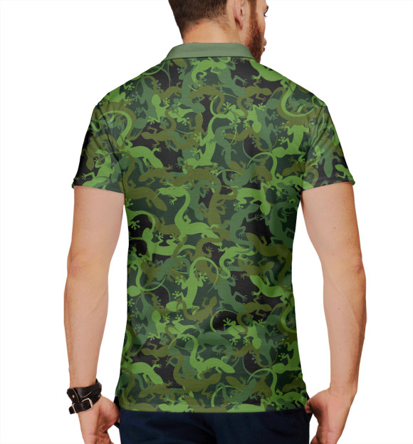 Мужское поло с изображением Урал – опорный край державы цвета Белый