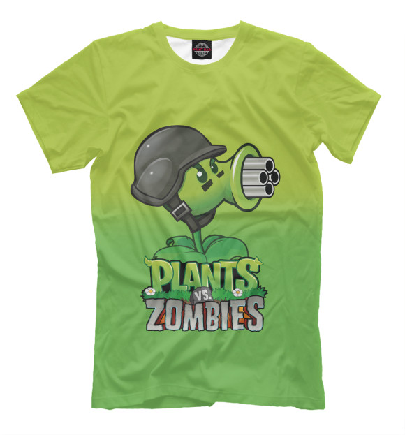 Футболка для мальчиков с изображением Plants vs. Zombies цвета Белый