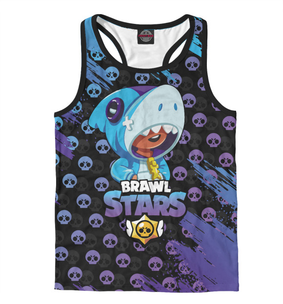 Мужская майка-борцовка с изображением Brawl Stars цвета Белый