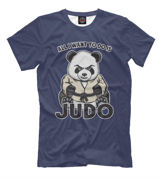 Футболка для мальчиков с изображением Judo Panda цвета Белый