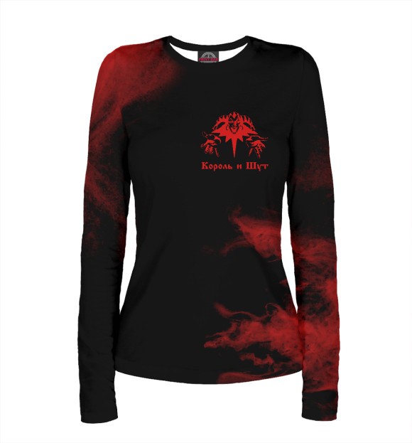 Женский лонгслив с изображением Король и Шут цвета Белый