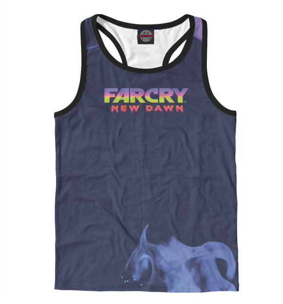 Мужская майка-борцовка с изображением Far Cry цвета Белый